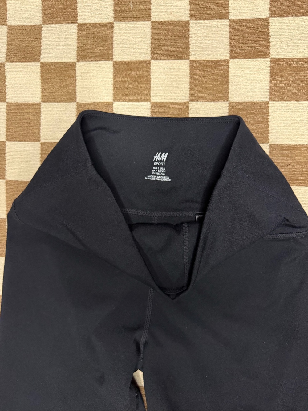 H&M Black High-Waist Athletic Shorts